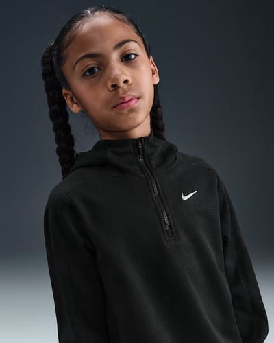 NIKE - big kids' therma-fit 1/2-zip t - Hoodie jongens - Zwart