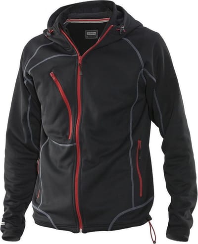 Jobman 5152 Hoodie 65515253 - Zwart/Rood - XXL