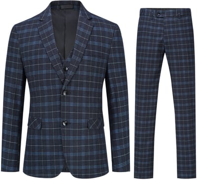 ALLTHEMEN Heren 3-Piece Suit - Heren pakjas voor zaken en bruiloften - XS