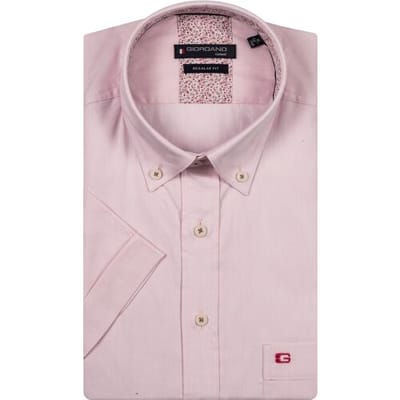 Giordano Overhemd League Soft Washed Twill Roze / male
