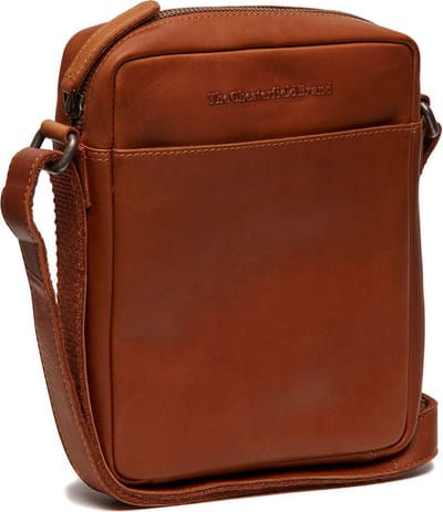 The Chesterfield Brand Leren Schoudertas Saba Shoulderbag Cognac Lichtbruin