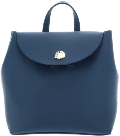COCCINELLE Leren rugzak Nikla Mini Bag Double Grainy Leather Deep Blue / Sandshell petrol