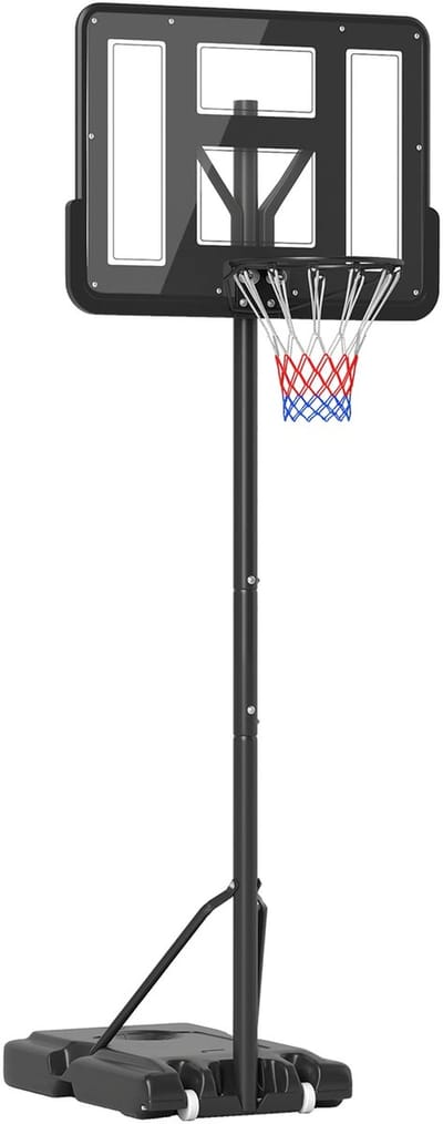 Roossentials basketbalkorf - Basketbalmand - Met verstelbare hoogte - Voor buiten - Basketbal - Basketbalbord - Basketbalring - Basketbalstandaard