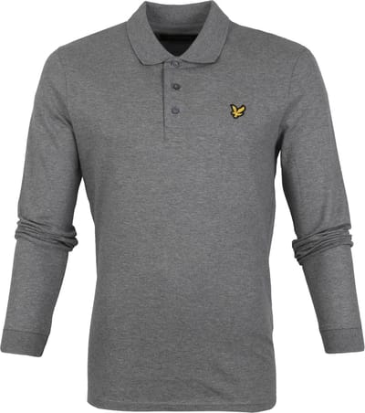 Lyle and Scott Longsleeve Polo Grijs - Maat M - Heren