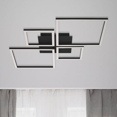 Briloner Leuchten - LED plafondlamp draaibaar, plafondlamp dimbaar, 48 Watt, 4.000 lumen, 3.000 Kelvin, zwart