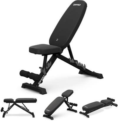 ZIPRO® Jacked Multifunctionele opklapbare halterbank - Buikspierbank Fitness - Workout Bank - Verstelbare trainingsbank als schuine bank - Voor Beginners en Professionele sporters - Duurzaam en Comfortabel