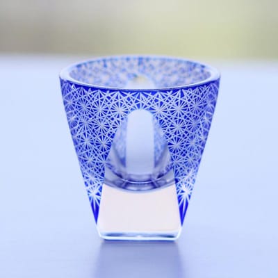 35ml Handgemaakte Edo Kiriko Sakebeker Vier Heren Patroon Japanse Stijl Klein Wijn S Glas