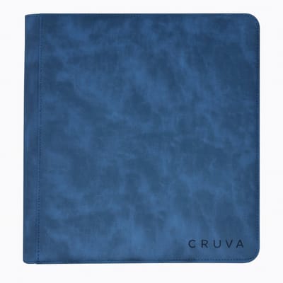 Cruva TCG Toploader Binder 4-Pocket Blauw – Geschikt voor 112 Toploaders – Premium Verzamelmap voor Pokémon, One Piece & Trading Cards – Stevige Bescherming