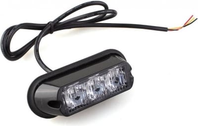Bumper flitser wit - 3 LED - 9W - R10/R65
