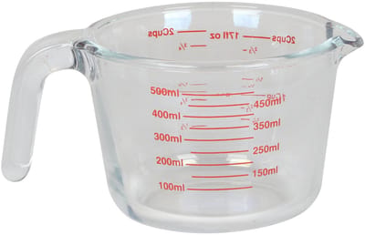 Urban Living Keuken maatbeker/mengbeker - glas - transparant - 500 ml - schenktuit