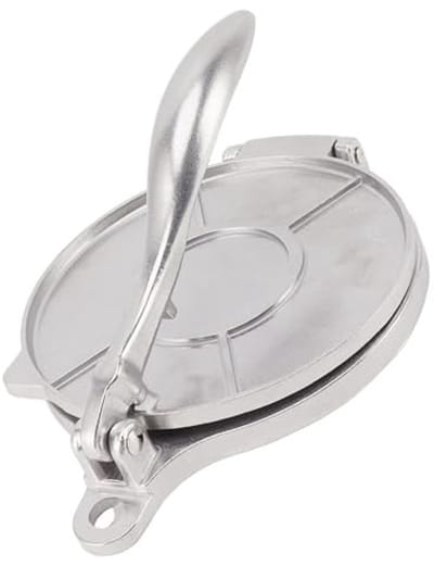 Dailygoods- Tortillapers Snel en Efficiënt - Aluminiumlegering - Multifunctioneel Ontwerp - Handmatig Gebruik - Geschikt voor Thuisgebruik - Voor Vleespasteien en Gerechten - Deegroller