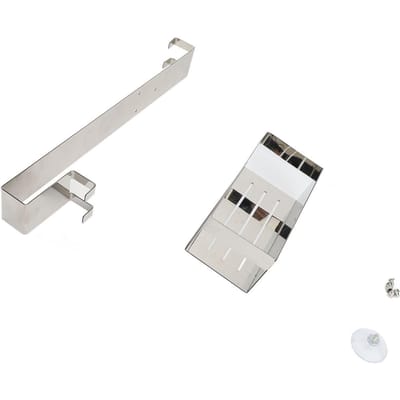 Over De Deur Douche Opberger Roestvrij Staal Douche Rek Zonder Boren Douche Opberger met Zuignap zwart