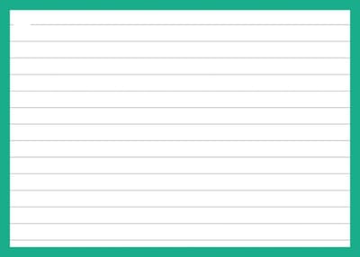 SOHO Flashcards – Flashcards met perforatie – Systeemkaarten – Flashcard met ring – Gelinieerd – 50 stuks – A6 – Groen