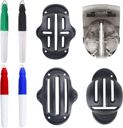 2/4 Stuks Golfbal Liner Sjabloon Set met Hooglighters, Precisie Rails en Ball Marker Accessoires voor Nauwkeurige Alignering
