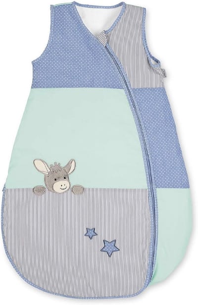 Zomerslaapzak voor Peuters - Maat 110 cm, Meer Colors, Licht Katoen, Met 2-Weg Ritssluiting en Ezelmotief