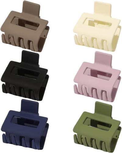 6x Grote Matte Haarspeldjes Klauwclips Acryl Sterke Antislip Houvast voor Dik en Dun Haar