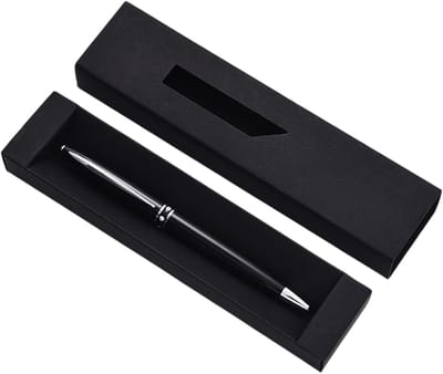 Lege cadeauverpakkingen voor pennen, 18 x 4 x 2 cm, kartonnen doos voor kantoorbenodigdheden, verjaardag, zakelijk, herinneringen, modern en met venster