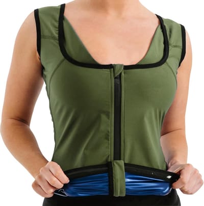 Dames Sauna Vest voor Zweten en Taille Afslankend - Figuurcorrigerend Sports Top