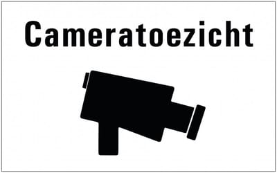 Cameratoezicht sticker 400 x 250 mm