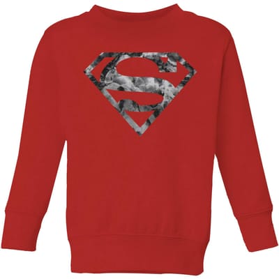 Marble Superman Logo Kids' Sweatshirt - Red - 98/104 (3-4 jaar)