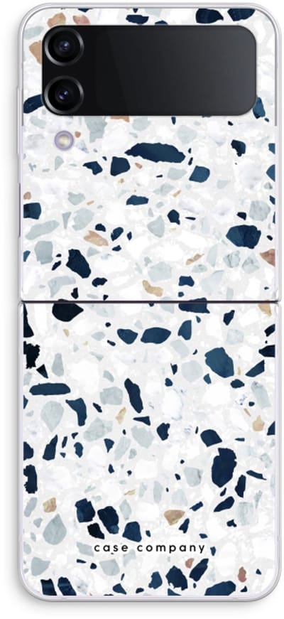 Case Company® - Hoesje geschikt voor Samsung Galaxy Z Flip4 hoesje - Terrazzo N°1 - Soft Cover Telefoonhoesje - Bescherming aan alle Kanten en Schermrand