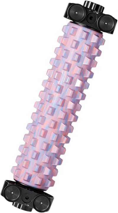 Lichaams Massage Roller - Spier Massage Tool - Zachte Cilinder - Massageroller Benen - Massageapparaten - Zuignap Montage - Hands-Free Stand - Roze-blauw