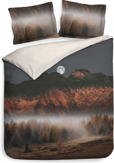Heckett & Lane Wilsey Dekbedovertrek - Lits-jumeaux - 240x200/220 cm - Dark Grey