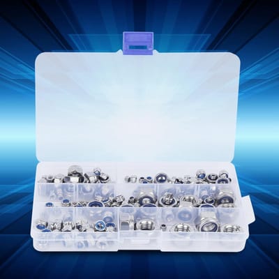 165 Stuks Roestvrij Staal Zelfborgende Moeren Assortiment Kit Bevestigingsmiddelen Hardware Accessoires
