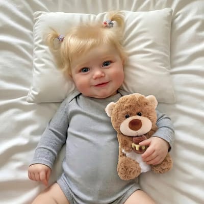Sogiol® Levensechte Reborn Babypop - 48 cm - Inclusief pluche speelgoed - Volledig siliconen lichaam - Waterdicht en beweegbaar - Met haar - Realistisch speelgoed