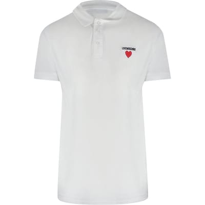 Love Moschino Herenpolo met korte mouwen (Wit)