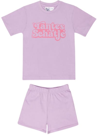 Fun2Wear meisjes shortama tantes schatje lila – katoen – maat 92