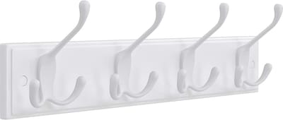 MIRA Home - Wandkapstok - Kapstok - Wit - Hout - 40x11x7cm