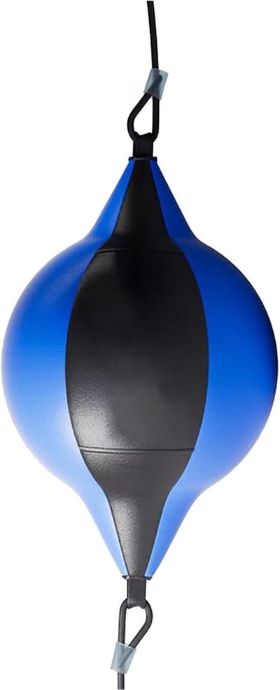 Boksbal - Reflexbal Trainingsbal - Reactietraining Verbeteren - Verstelbare Snelheid - 170 cm Lengte - Blauw