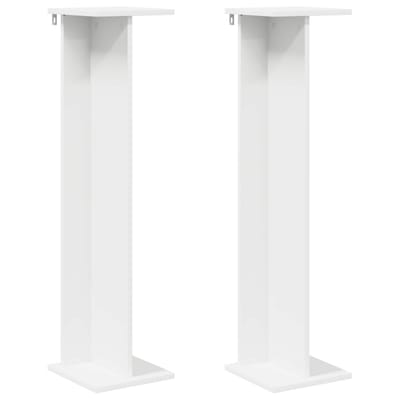 vidaXL - Plantenstand - 2 - st - Wit - 25 - x - 25,5 - x - 100,5 - cm - Bewerkt - hout