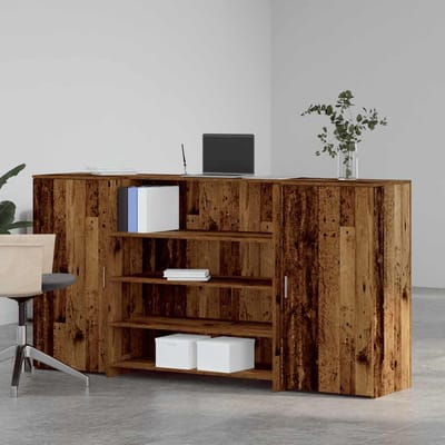 vidaXL - Receptiebalie - 200x50x103,5 - cm - bewerkt - hout - oud - houtkleurig