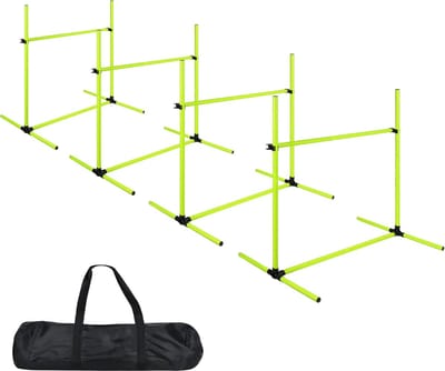 ACXIN Agility Set – Groen – 4 Horden + Slalom – Hoogteverstelbaar – Inclusief Tas – 104x70x101cm
