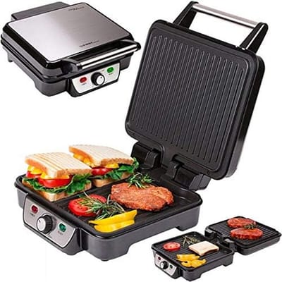 Contact Grill - Tafel Grill - Binnen Grillen - 180° Opening - 1800 Watt - Zwart
