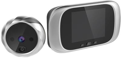 Oneay Digitale Deurkijker met Camera en Deurbel – 2,8” LCD Scherm, Nachtzicht & Fotofunctie – Ingebouwd Geheugen (Geen SD-kaart nodig) – 90° Groothoek – Voor Deurdikte 35-110 mm – Huisbeveiliging - Zilver