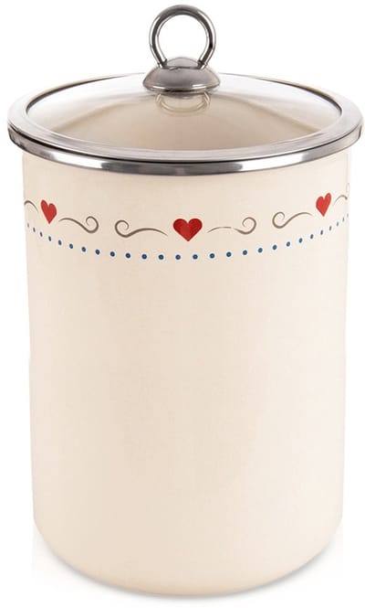 Voedselcontainer Geëmailleerde met Glazen Deksel TONCA 1,9 l - Vershoudbakjes - Vershouddoos - Bakjes - Diepvriesbakjes - Vershouden