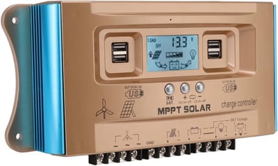 Energie Laadregelaar - Hybride Controller - Energie Systeem - MPPT Tracking - 12V tot 60V - Zwart
