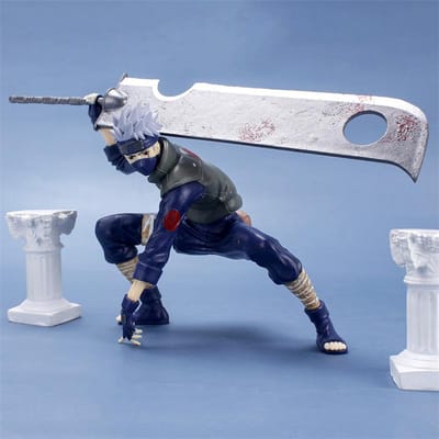 Nouvelle Figurine Anime Naruto Kakashi Hatake Jouets Naruto Figurine d'Action en PVC Modèle Dessin Animé Poupées Ornements Cadeaux d'Anniversaire Enfants white