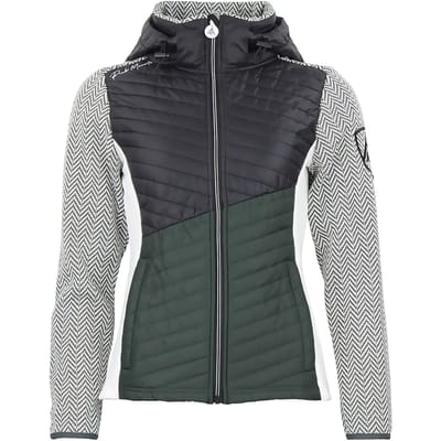 Dames polar jack met afneembare capuchon en gewatteerde panelen Peak Mountain Amir