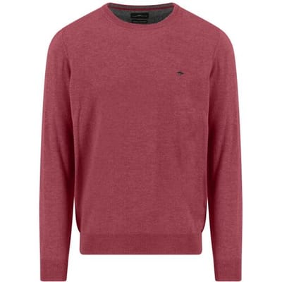 Fynch-Hatton Trui O-Neck Merino Cashmere Berry / male