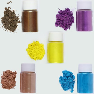 DW4Trading Epoxy Pigment Poeder 5 Kleuren van 10 gr Per Potje - Mica Kleurstof - Geschikt Voor Kaarsen, Zeep, Giethars, Sieraden - Set nr. 7