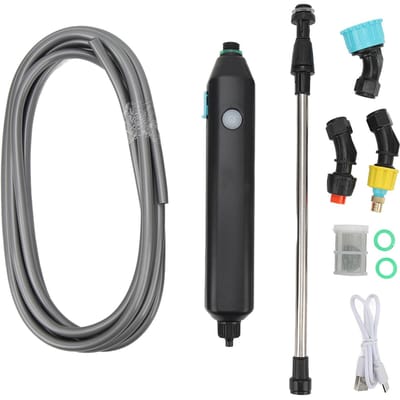Landbouw Elektrische Spuit Tuinieren Spuitlans Dubbel Gebruik Spuit met 9.8ft Waterslang voor black