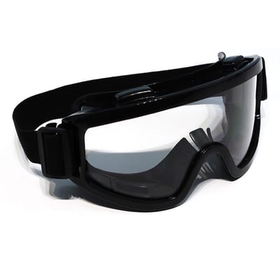 Stofdichte Beschermende Veiligheidsbril Transparante Lens Comfortabel voor Werken Bekijken Zwart Frame Transparante Lens