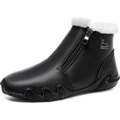 Retro Dames Echt Leer plus Maat Herenschoenen High-Top Slijtvaste Outdoor Casual Schoenen 36
