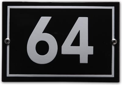 Huisnummer model Phil nr. 64