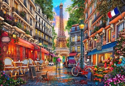 Bluebird Puzzle legpuzzel Paris Street - 1000 stukjes volwassenen