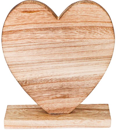 CHAKS - Houten Hart Tafeldecoratie 20,5 x 18,5 cm op Voet